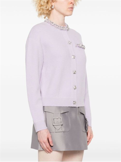 Cardigan with crystals SELF PORTRAIT | PF25085CLILAC